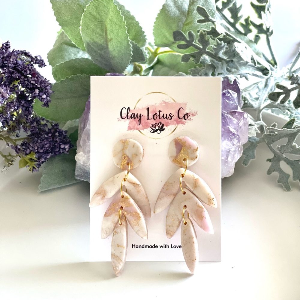Handmade Polymer Clay Earrings made is small batches.